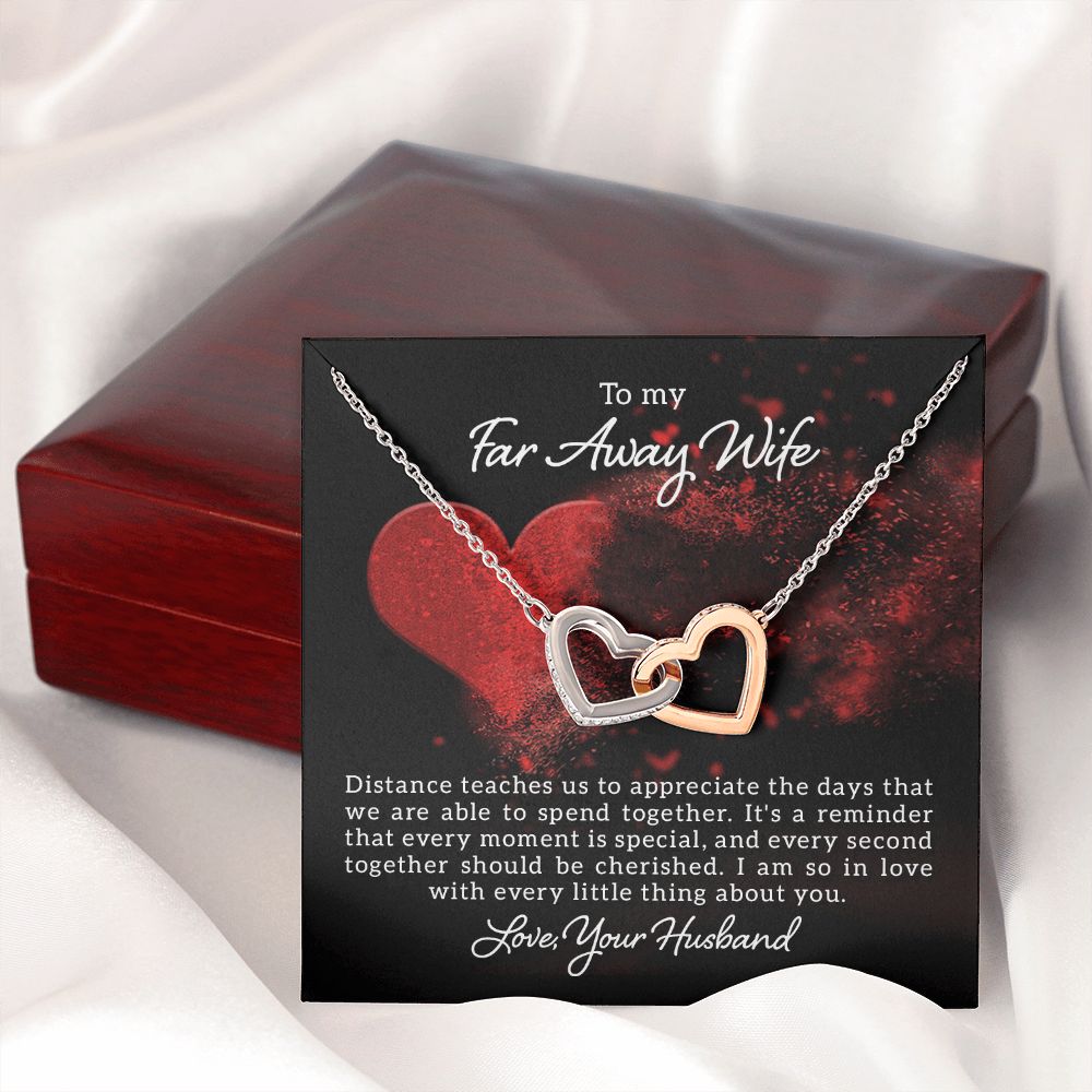 To My Wife Distance Teaches Us Inseparable Necklace-Express Your Love Gifts