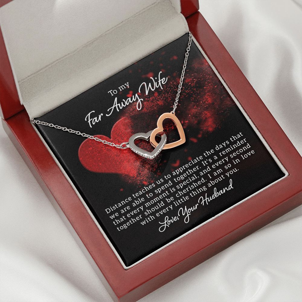 To My Wife Distance Teaches Us Inseparable Necklace-Express Your Love Gifts