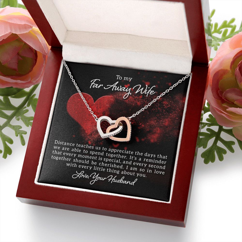 To My Wife Distance Teaches Us Inseparable Necklace-Express Your Love Gifts