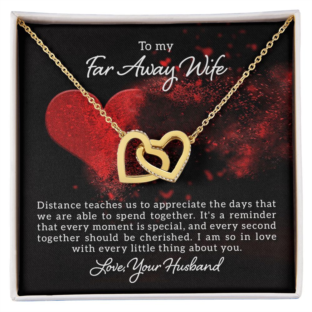 To My Wife Distance Teaches Us Inseparable Necklace-Express Your Love Gifts