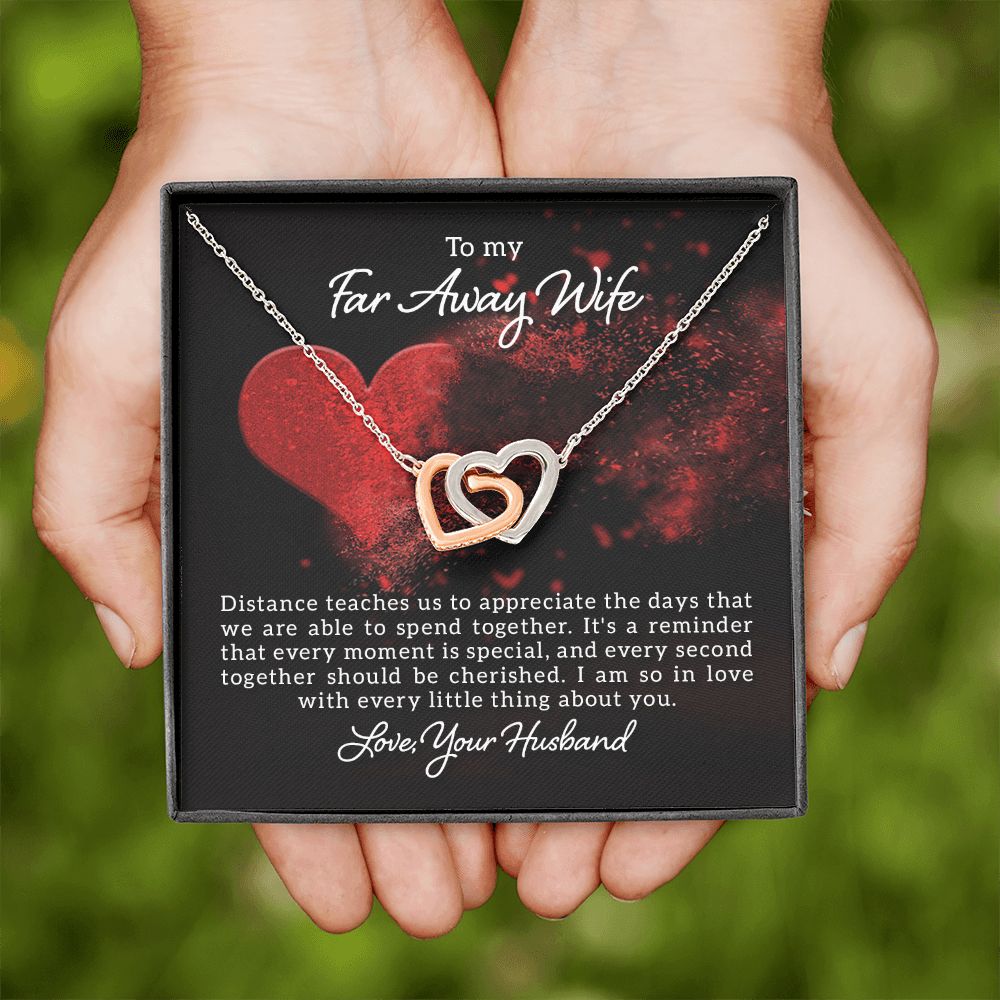 To My Wife Distance Teaches Us Inseparable Necklace-Express Your Love Gifts