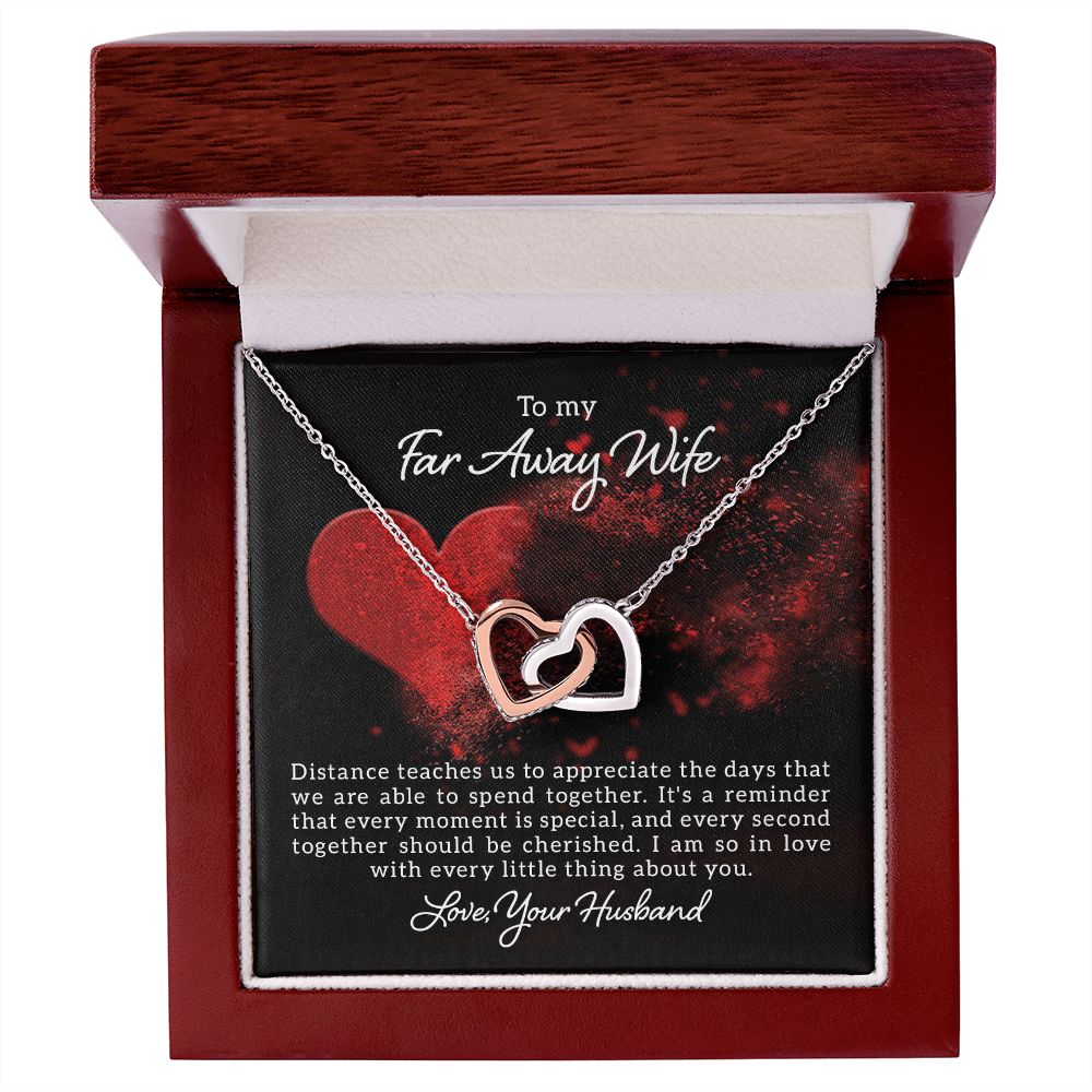 To My Wife Distance Teaches Us Inseparable Necklace-Express Your Love Gifts