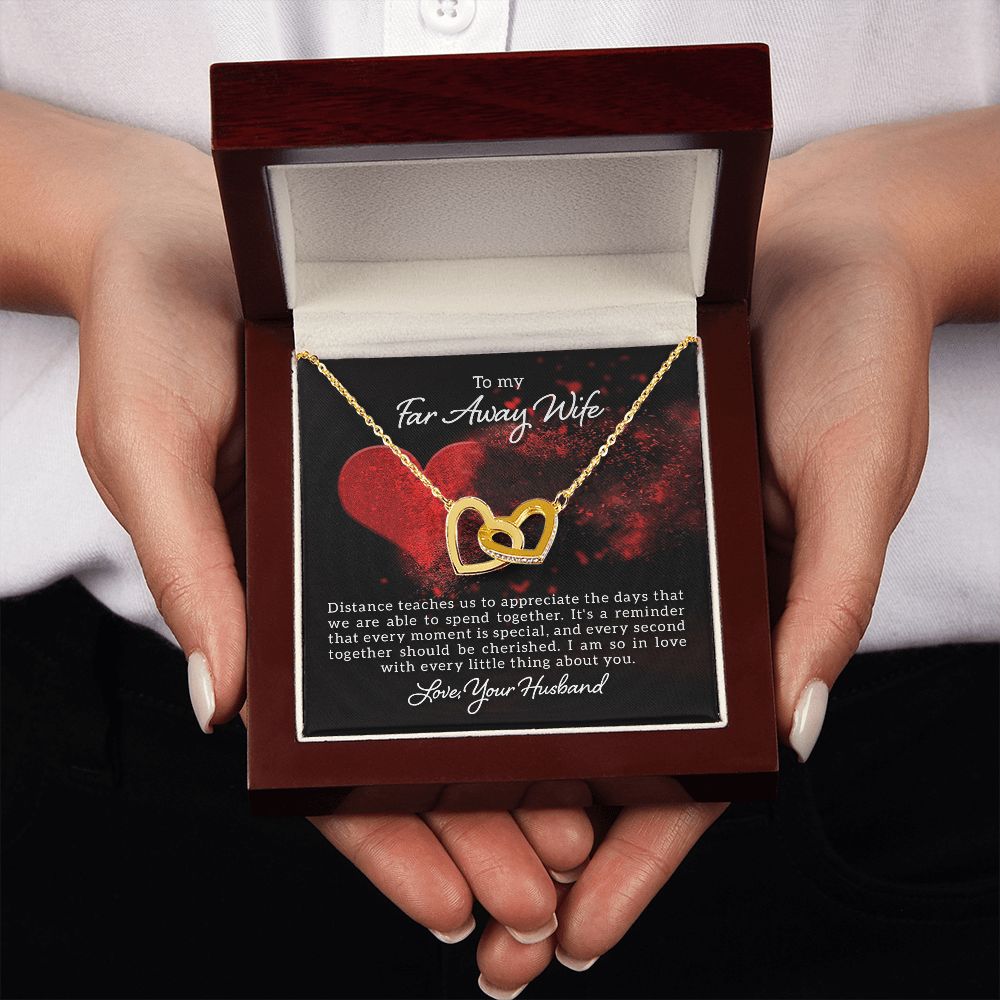 To My Wife Distance Teaches Us Inseparable Necklace-Express Your Love Gifts