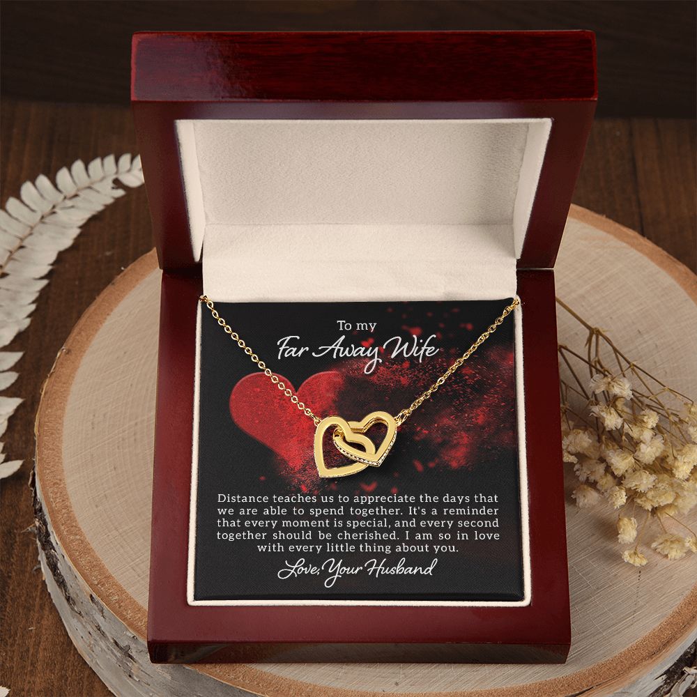 To My Wife Distance Teaches Us Inseparable Necklace-Express Your Love Gifts