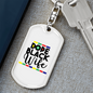 To My Wife Dope Black Wife Keychain Stainless Steel or 18k Gold Dog Tag Keyring-Express Your Love Gifts