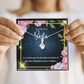 To My Wife En el día de su Boda Alluring Ribbon Necklace Message Card-Express Your Love Gifts