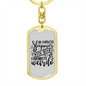 To My Wife Endless Sleepover Keychain Stainless Steel or 18k Gold Dog Tag Keyring-Express Your Love Gifts