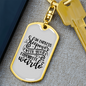 To My Wife Endless Sleepover Keychain Stainless Steel or 18k Gold Dog Tag Keyring-Express Your Love Gifts