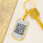 To My Wife Endless Sleepover Keychain Stainless Steel or 18k Gold Dog Tag Keyring-Express Your Love Gifts