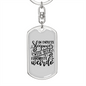To My Wife Endless Sleepover Keychain Stainless Steel or 18k Gold Dog Tag Keyring-Express Your Love Gifts