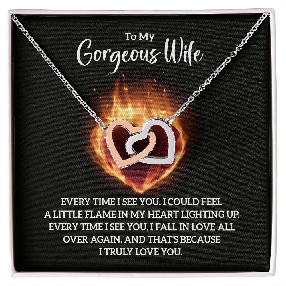 To My Wife Every Time I See You Inseparable Necklace-Express Your Love Gifts