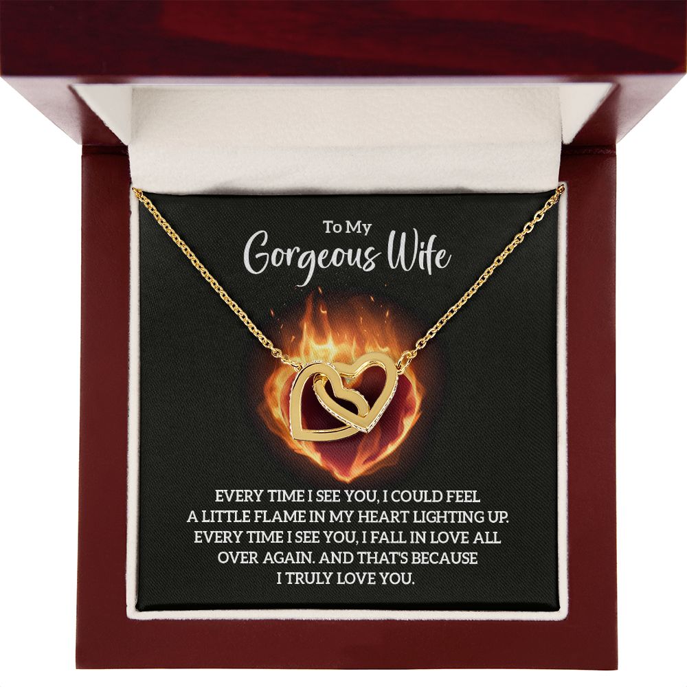 To My Wife Every Time I See You Inseparable Necklace-Express Your Love Gifts