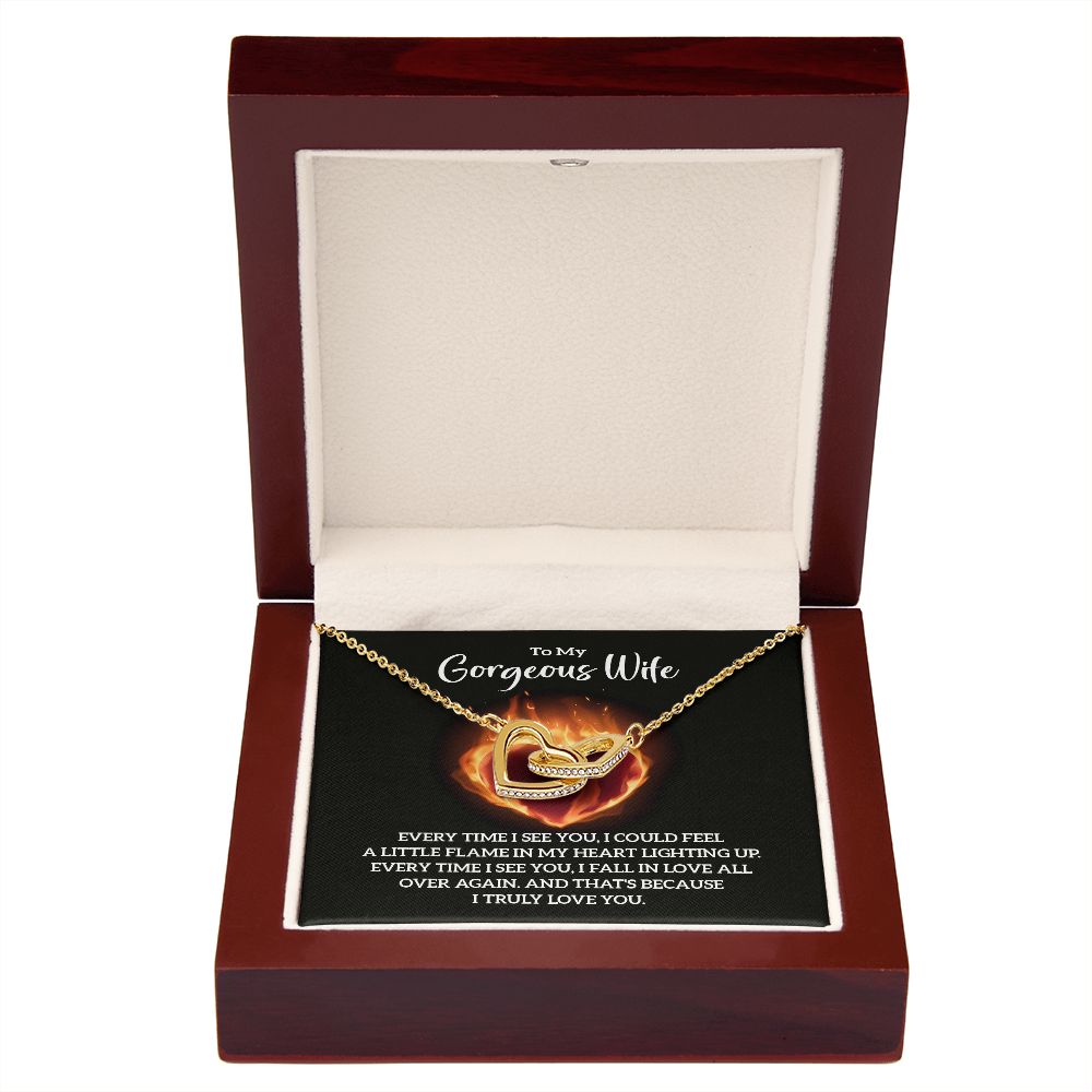 To My Wife Every Time I See You Inseparable Necklace-Express Your Love Gifts