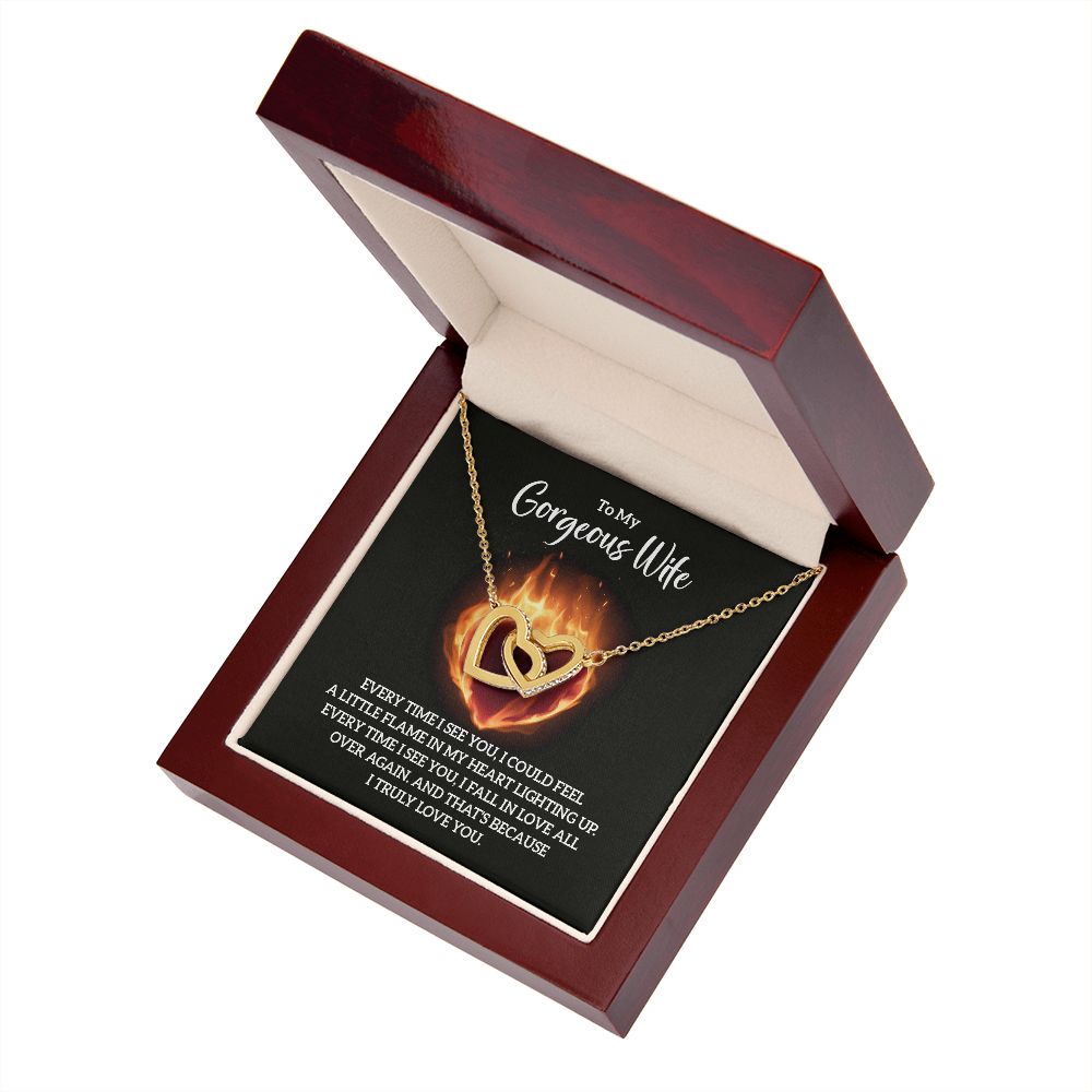 To My Wife Every Time I See You Inseparable Necklace-Express Your Love Gifts