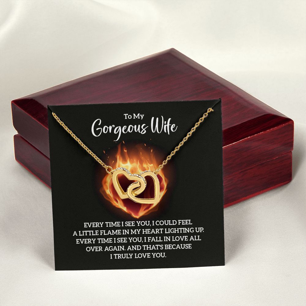 To My Wife Every Time I See You Inseparable Necklace-Express Your Love Gifts