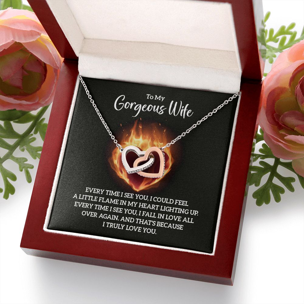 To My Wife Every Time I See You Inseparable Necklace-Express Your Love Gifts