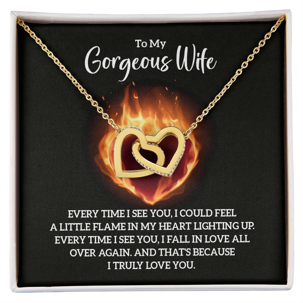 To My Wife Every Time I See You Inseparable Necklace-Express Your Love Gifts