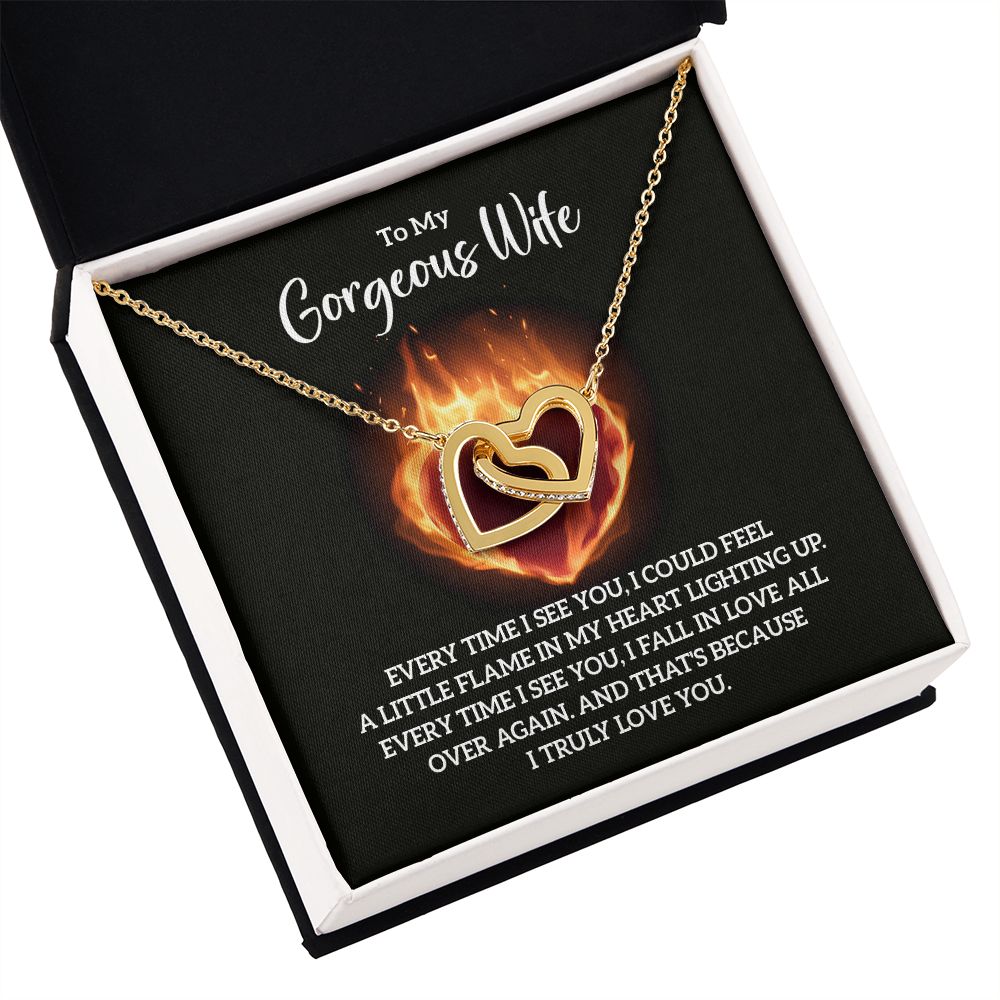 To My Wife Every Time I See You Inseparable Necklace-Express Your Love Gifts