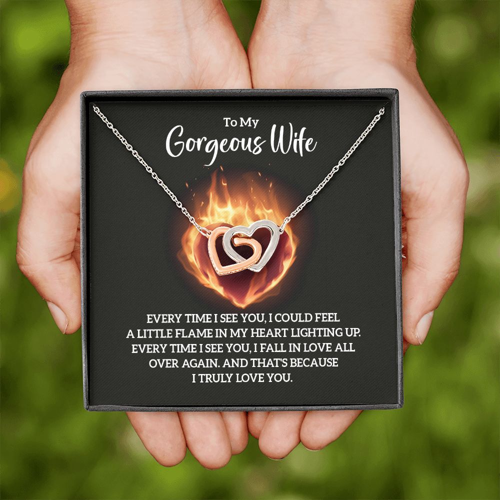 To My Wife Every Time I See You Inseparable Necklace-Express Your Love Gifts