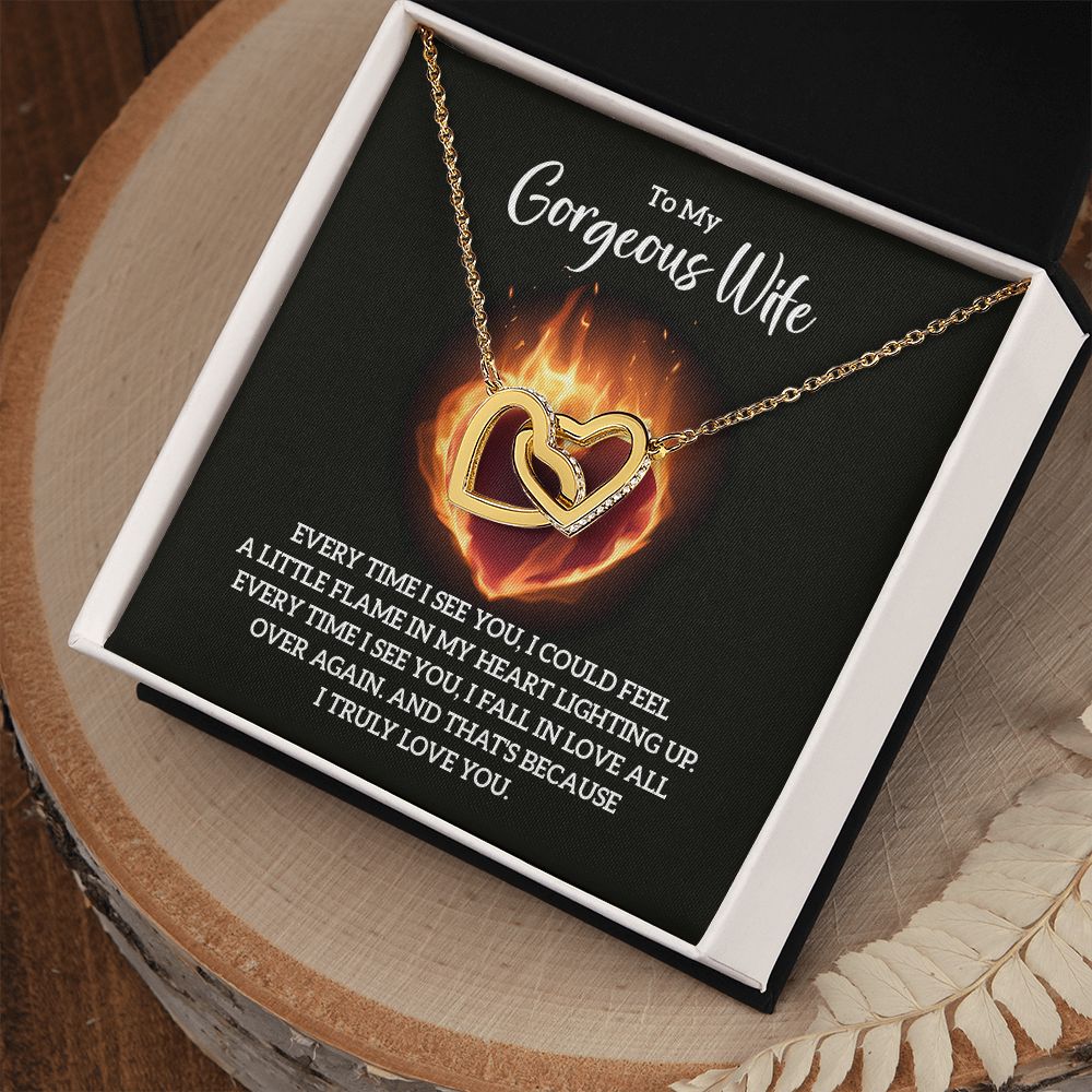 To My Wife Every Time I See You Inseparable Necklace-Express Your Love Gifts
