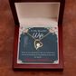 To My Wife Everything is Wonderful Forever Birthday Message Necklace w Message Card-Express Your Love Gifts