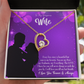 To My Wife Favorite Story Forever Necklace w Message Card-Express Your Love Gifts