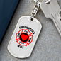 To My Wife Firefighter's Wife Keychain Stainless Steel or 18k Gold Dog Tag Keyring-Express Your Love Gifts