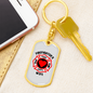 To My Wife Firefighter's Wife Keychain Stainless Steel or 18k Gold Dog Tag Keyring-Express Your Love Gifts
