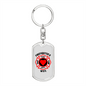 To My Wife Firefighter's Wife Keychain Stainless Steel or 18k Gold Dog Tag Keyring-Express Your Love Gifts