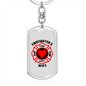 To My Wife Firefighter's Wife Keychain Stainless Steel or 18k Gold Dog Tag Keyring-Express Your Love Gifts