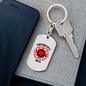 To My Wife Firefighter's Wife Keychain Stainless Steel or 18k Gold Dog Tag Keyring-Express Your Love Gifts