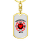 To My Wife Firefighter Wifey Keychain Stainless Steel or 18k Gold Dog Tag Keyring-Express Your Love Gifts