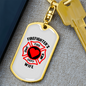 To My Wife Firefighter Wifey Keychain Stainless Steel or 18k Gold Dog Tag Keyring-Express Your Love Gifts