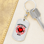 To My Wife Firefighter Wifey Keychain Stainless Steel or 18k Gold Dog Tag Keyring-Express Your Love Gifts