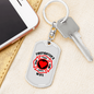 To My Wife Firefighter Wifey Keychain Stainless Steel or 18k Gold Dog Tag Keyring-Express Your Love Gifts