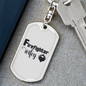 To My Wife Firefighter Wifey White Keychain Stainless Steel or 18k Gold Dog Tag Keyring-Express Your Love Gifts