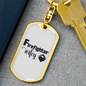 To My Wife Firefighter Wifey White Keychain Stainless Steel or 18k Gold Dog Tag Keyring-Express Your Love Gifts