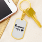 To My Wife Firefighter Wifey White Keychain Stainless Steel or 18k Gold Dog Tag Keyring-Express Your Love Gifts