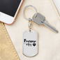 To My Wife Firefighter Wifey White Keychain Stainless Steel or 18k Gold Dog Tag Keyring-Express Your Love Gifts
