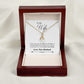 To My Wife Forever and Always Alluring Ribbon Necklace Message Card-Express Your Love Gifts
