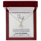 To My Wife Forever and Always Alluring Ribbon Necklace Message Card-Express Your Love Gifts