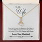 To My Wife Forever and Always Alluring Ribbon Necklace Message Card-Express Your Love Gifts