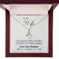 To My Wife Forever and Always Alluring Ribbon Necklace Message Card-Express Your Love Gifts