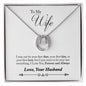 To My Wife Forever and Always Lucky Horseshoe Necklace Message Card 14k w CZ Crystals-Express Your Love Gifts