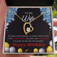 To My Wife Forever and Together Birthday Message Forever Necklace w Message Card-Express Your Love Gifts