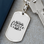 To My Wife Girlfriend Fiance Wife Plain White Keychain Stainless Steel or 18k Gold Dog Tag Keyring-Express Your Love Gifts