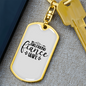 To My Wife Girlfriend Fiance Wife Plain White Keychain Stainless Steel or 18k Gold Dog Tag Keyring-Express Your Love Gifts