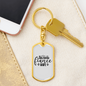 To My Wife Girlfriend Fiance Wife Plain White Keychain Stainless Steel or 18k Gold Dog Tag Keyring-Express Your Love Gifts