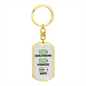 To My Wife Girlfriend Fiancee Wife Charger Keychain Stainless Steel or 18k Gold Dog Tag Keyring-Express Your Love Gifts