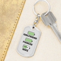 To My Wife Girlfriend Fiancee Wife Charger Keychain Stainless Steel or 18k Gold Dog Tag Keyring-Express Your Love Gifts